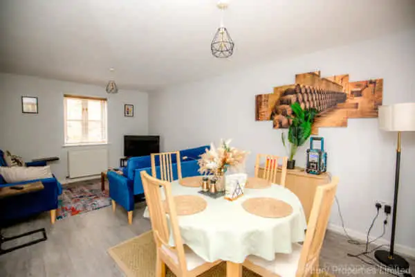 Dining table in the lounge